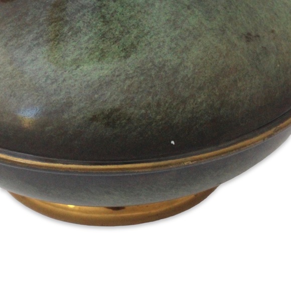 Vintage Israeli Green Verdigris Patina Brass Pitcher Vase Ewer Mid-Century 1950s - Picture 7 of 8